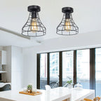 Vintage Iron Black Ceiling LED Light