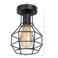 Vintage Iron Black Ceiling LED Light