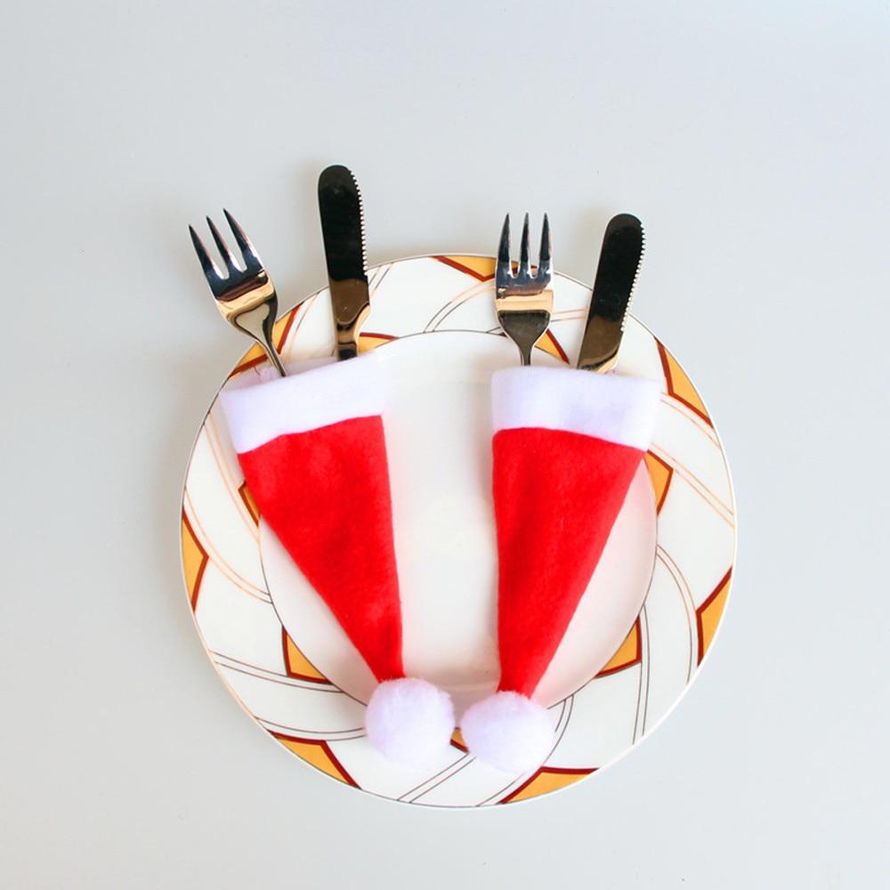 Santa Hat Cutlery Pocket