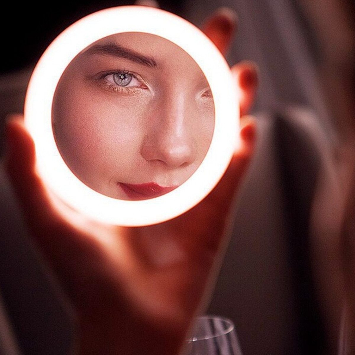 LED Mini Compact Mirror