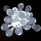 LumiDew Solar Drops String Lights | Solar-Powered LED String Lights for Garden & Terrace | Warm White, White & Multicolor
