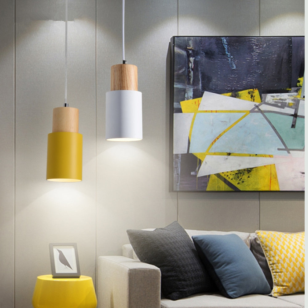 Designer Nordic Wood Base Pendant Lamp