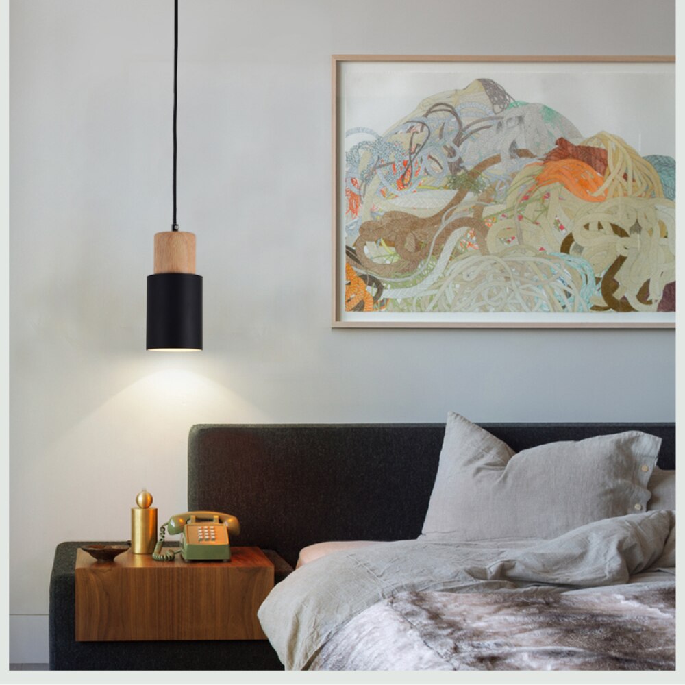 Designer Nordic Wood Base Pendant Lamp