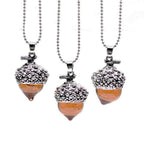 Glass Acorn Necklace