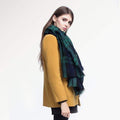 Brand Women Winter Plaid Square Knitted Scarf