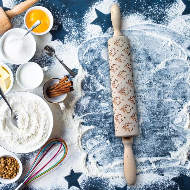 Hand-engraved rolling pin for perfect baked goods