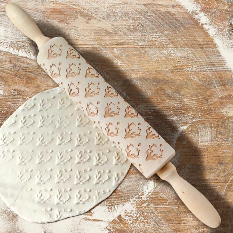 Hand-engraved rolling pin for perfect baked goods