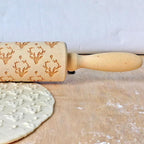 Hand-engraved rolling pin for perfect baked goods