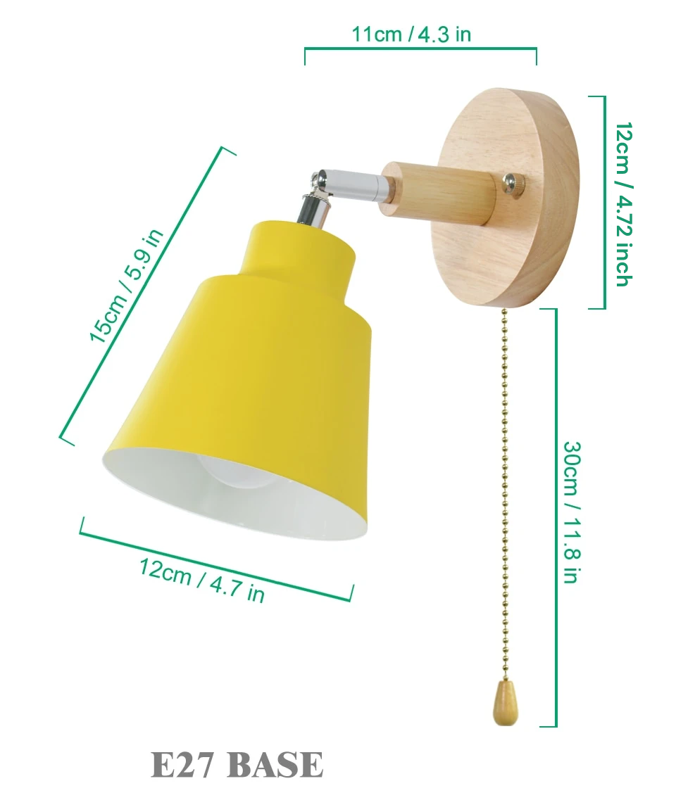 Rotatable Collin Wall Light with Pull Chain Switch