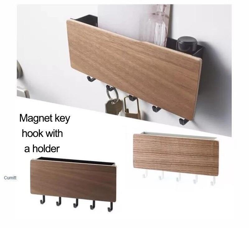 KeyOrganize Wood Key Holder Wall Shelf | Multifunctional & Stylish | Wall Decor & Storage