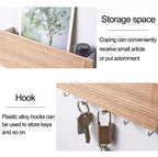 KeyOrganize Wood Key Holder Wall Shelf | Multifunctional & Stylish | Wall Decor & Storage