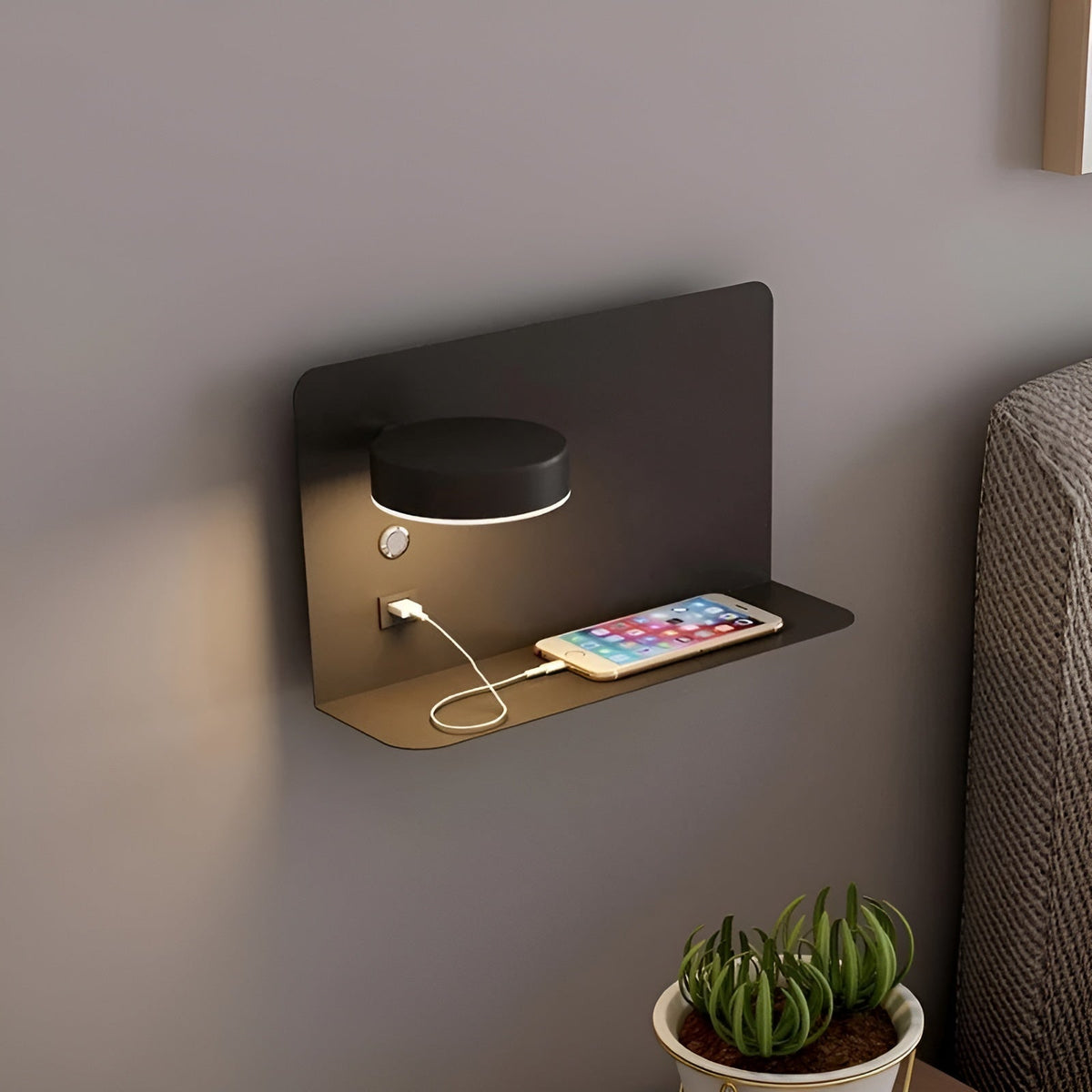Wall lamp – Rechargeable elegance with USB LED lighting for a luxurious atmosphere