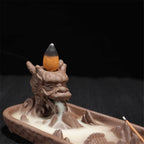 Ceramic Dragon Censer Smoke Backflow Incense Burner