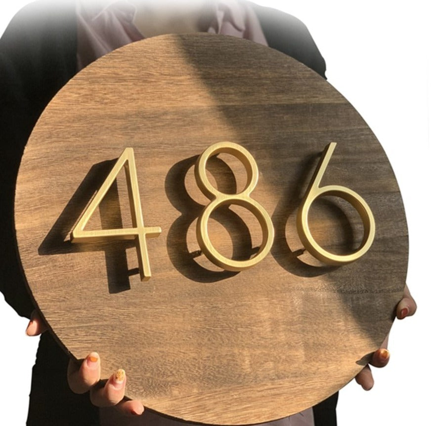 Gold Modern House Numbers
