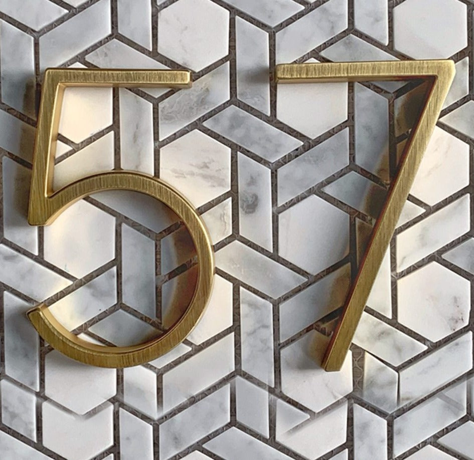 Gold Modern House Numbers