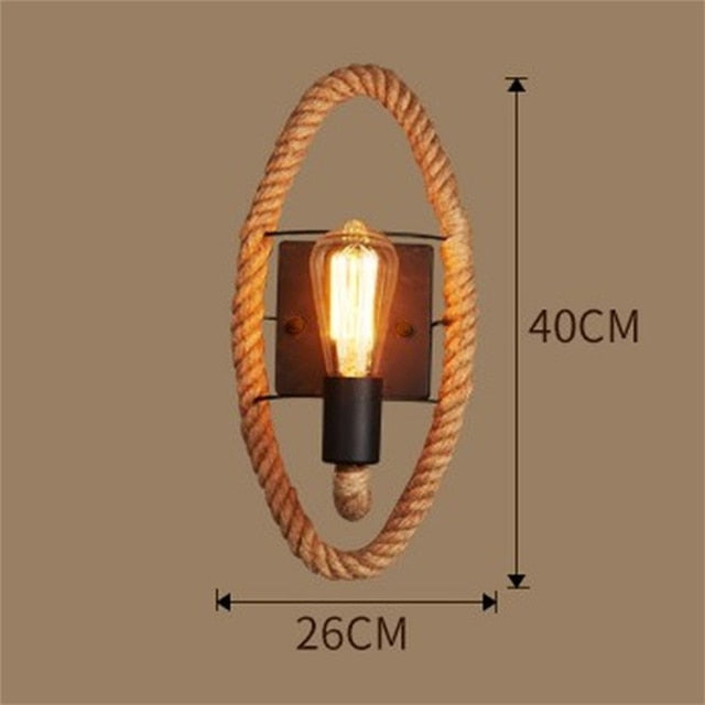 Vintage Rope Wall Light