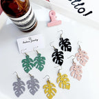 NatureChic Monstera Earrings | Dangle Style | Timeless Jewelry