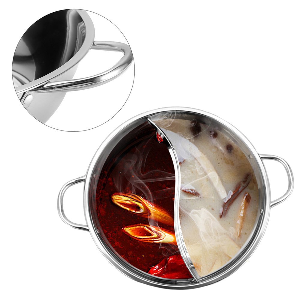 Hot Pot Twin Split Stainless Steel Pan