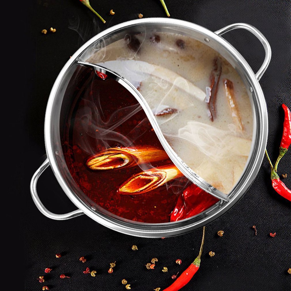 Hot Pot Twin Split Stainless Steel Pan