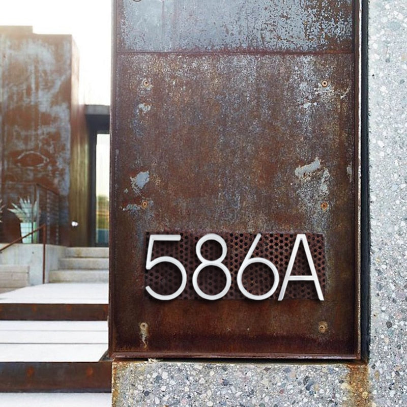 Silver modern house numbers