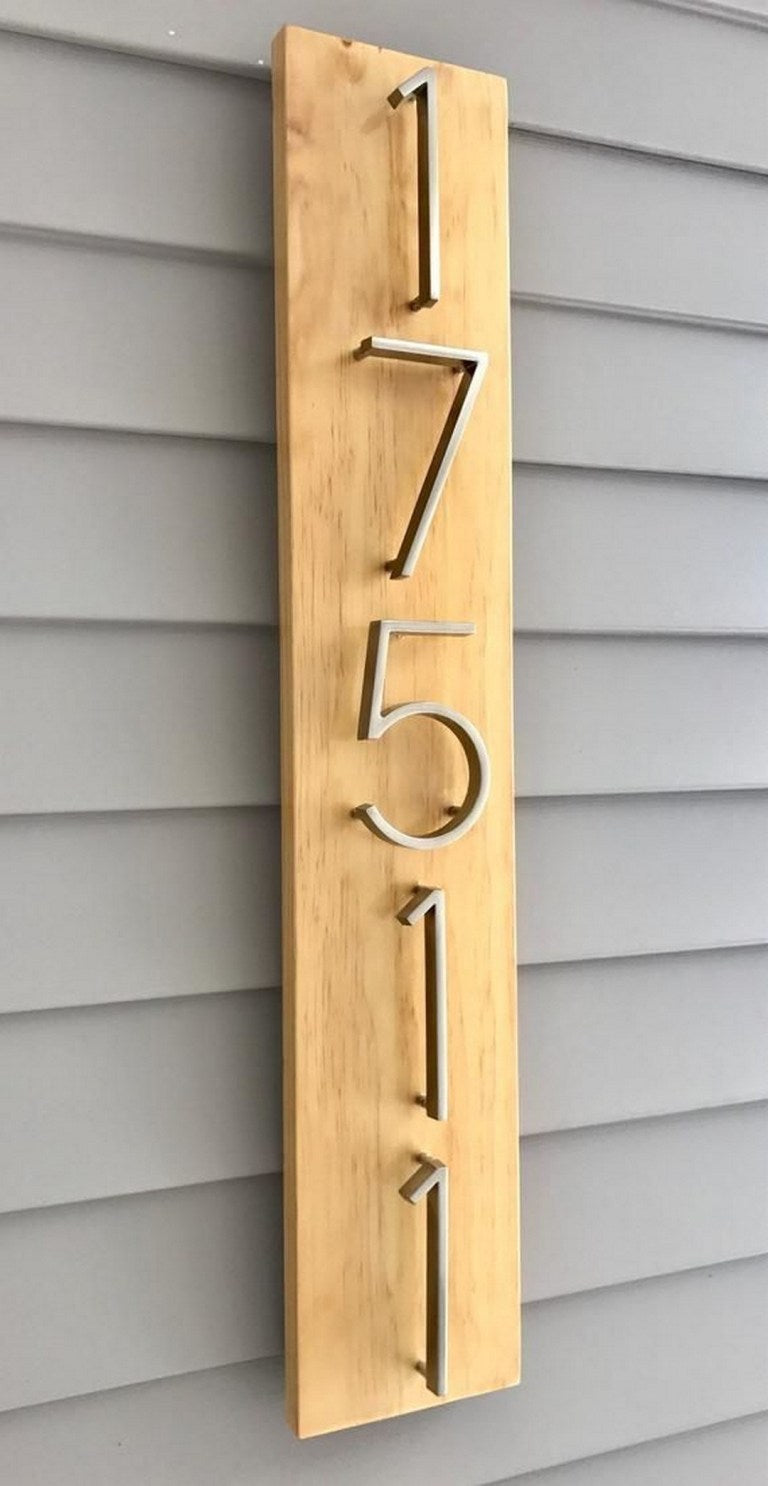 Silver modern house numbers