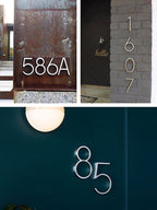 Silver modern house numbers