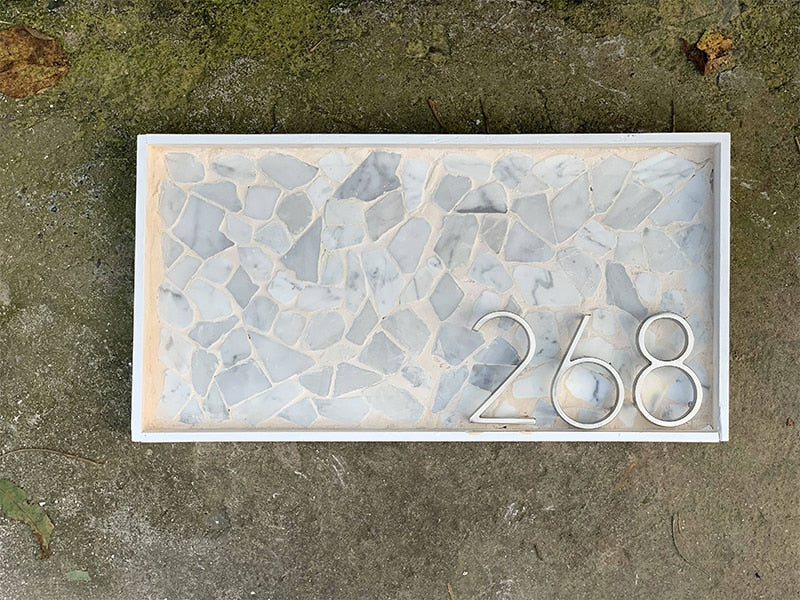 Silver modern house numbers