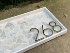 Silver modern house numbers