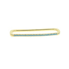 1 piece ear white rainbow cz rectangle cuff earring