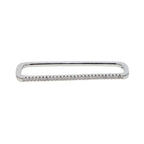 1 piece ear white rainbow cz rectangle cuff earring