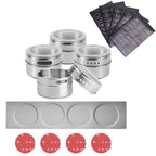 Magnetic Stainless Steel Seasoning Spice Jar Set