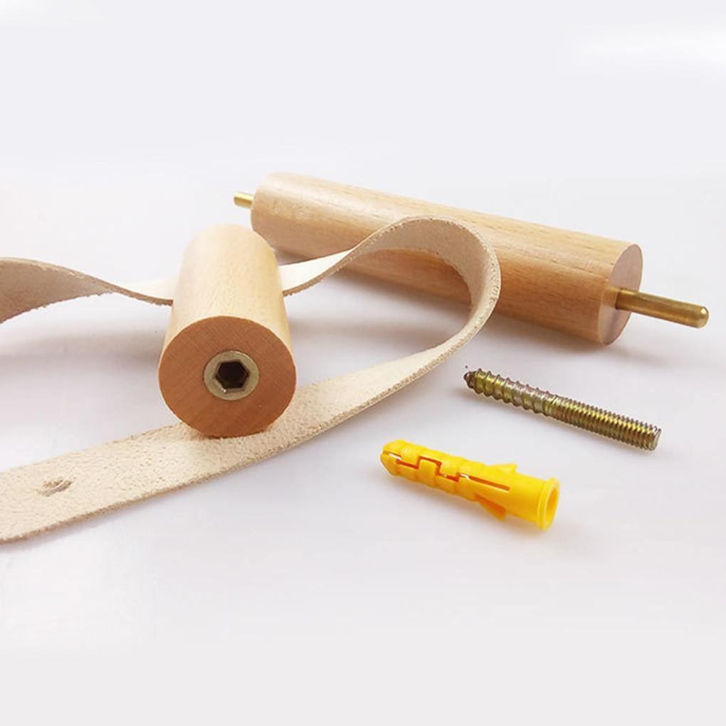 High-Quality Toilet Paper Holder | Oak & Faux Leather | Minimalist Bathroom Design