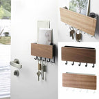 KeyOrganize Wood Key Holder Wall Shelf | Multifunctional & Stylish | Wall Decor & Storage