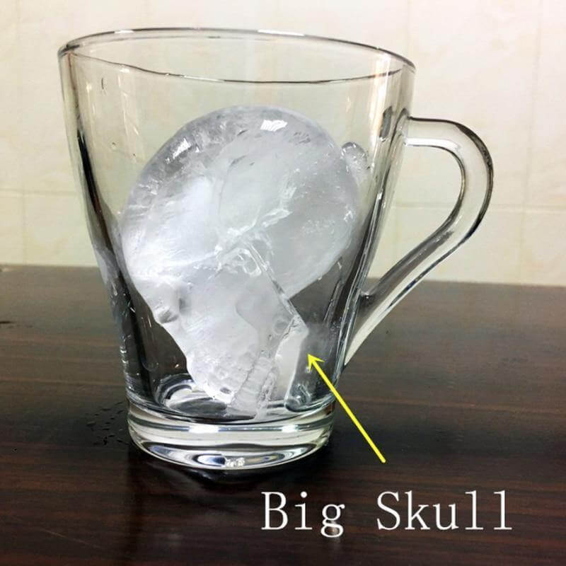Big Skull Shape 3D Ice Cube Mold