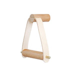 High-Quality Toilet Paper Holder | Oak & Faux Leather | Minimalist Bathroom Design