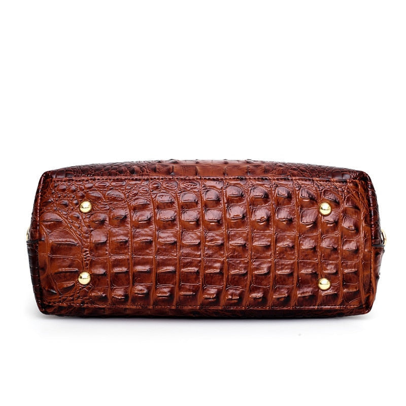 Leather Crocodile Bag – with handcrafted details