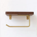WoodNest - Stylish Wooden Toilet Roll Holder with Storage
