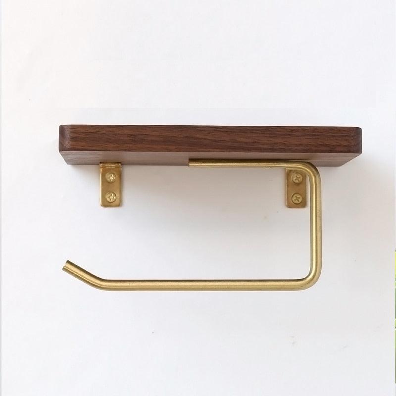 WoodNest - Stylish Wooden Toilet Roll Holder with Storage