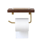 WoodNest - Stylish Wooden Toilet Roll Holder with Storage