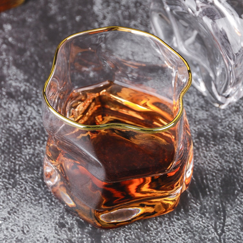 Distorted Texture Whisky Glass Set
