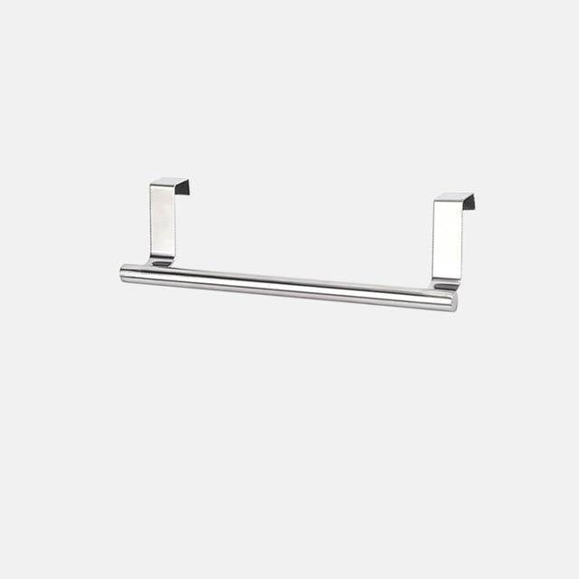 Towel holder made of stainless steel for cabinet doors
