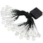LumiDew Solar Drops String Lights | Solar-Powered LED String Lights for Garden & Terrace | Warm White, White & Multicolor