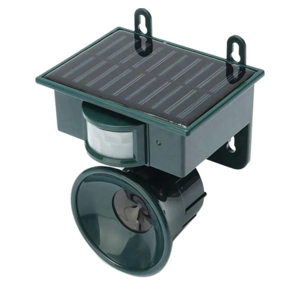 Bird deterrent and scarecrow with motion sensor for outdoor use
