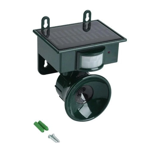 Bird deterrent and scarecrow with motion sensor for outdoor use