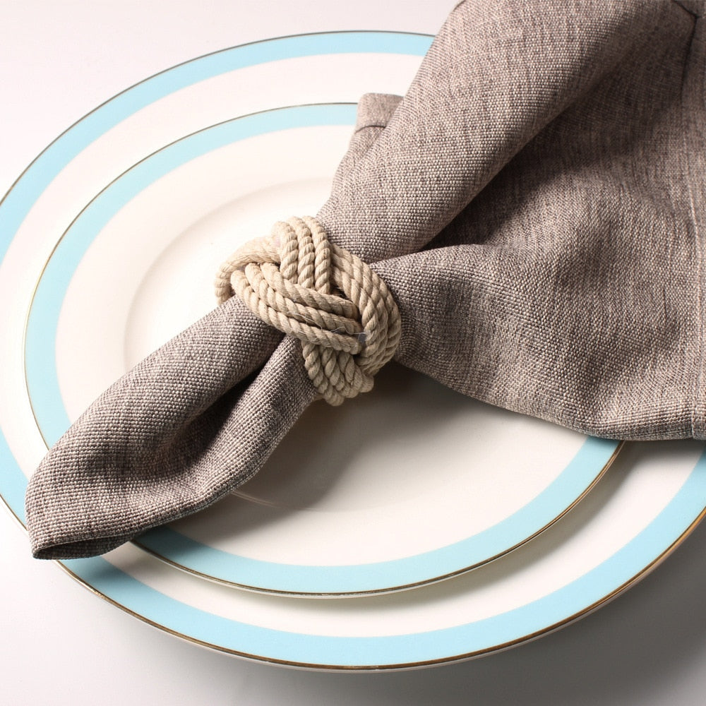 Braided Jute Napkin Ring - Set of 10