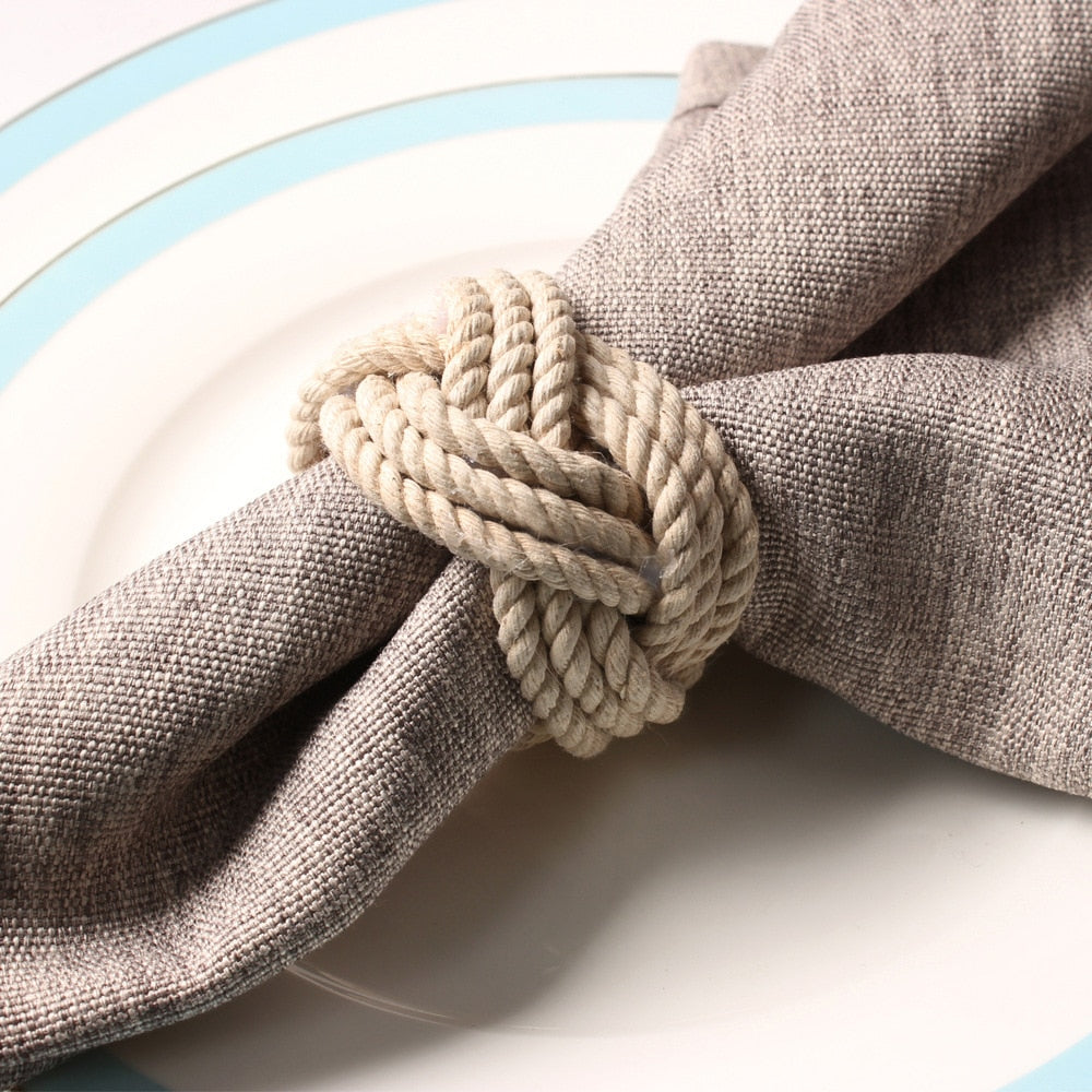 Braided Jute Napkin Ring - Set of 10