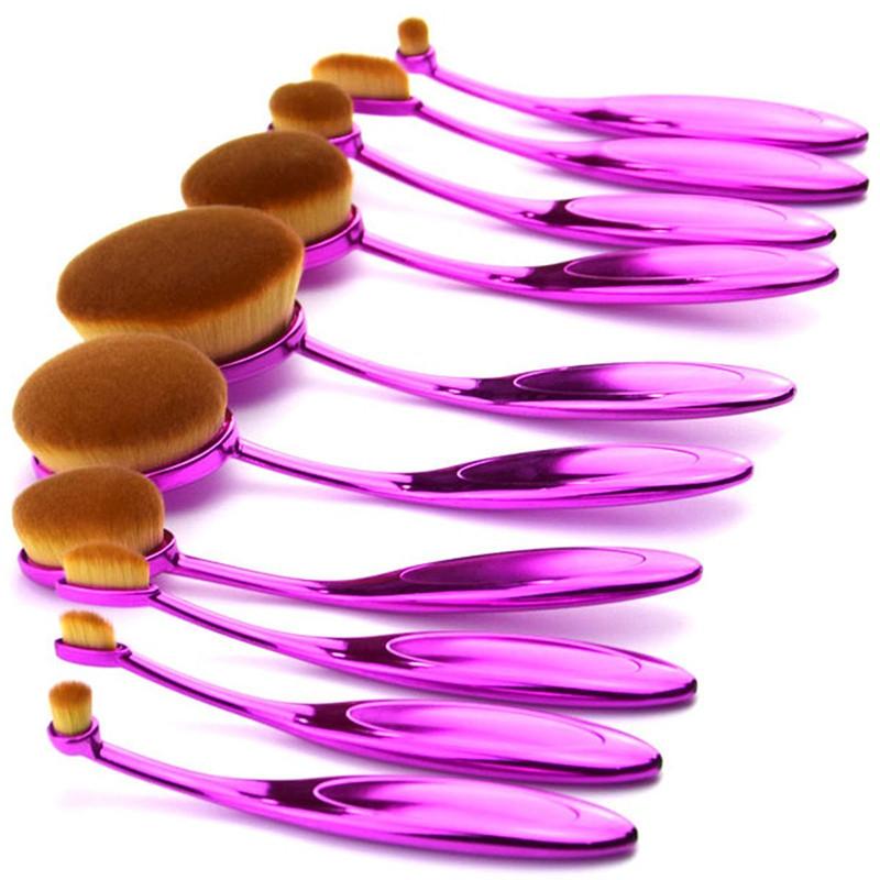 GlamPink Makeup Brushes - 10 Piece Set