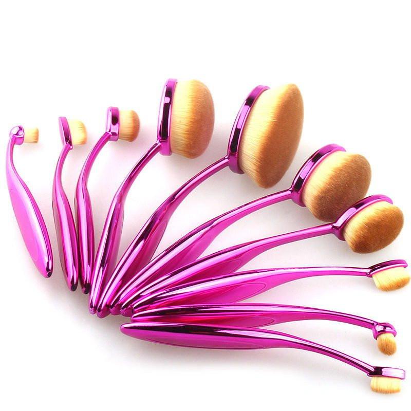 GlamPink Makeup Brushes - 10 Piece Set