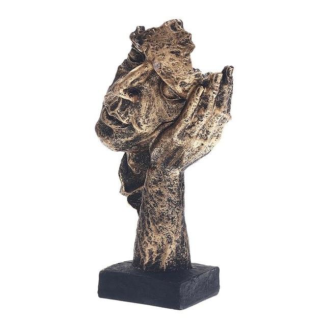 Abstract Gold Sculpture "NordicLine" – Modern Scandinavian Decoration