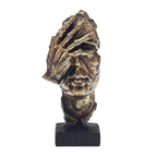 Abstract Gold Sculpture "NordicLine" – Modern Scandinavian Decoration